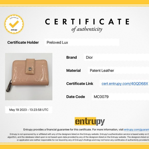 Authentic Christian Dior Pink Wallet Card Case - Picture 17 of 17